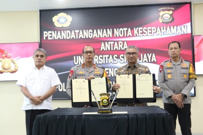 Unsri Palembang – Polda Sumsel Jalin Kerjasama