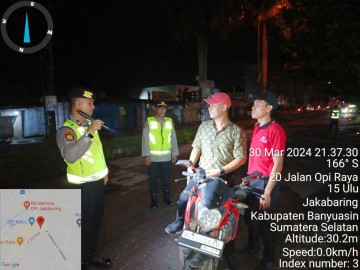 Antisipasi Gangguan Kamtibmas, Polres Banyuasin Melaksanakan Razia KRYD