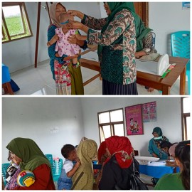 Pastikan Tumbuh Kembang Balita dan Cegah Stunting, Puskesmas Pakel Gelar Posyandu di Desa Suwaluh
