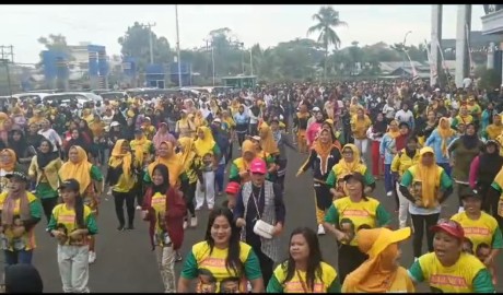 Keinginan Pencinta Olahraga, Tanpa Artis Senam Sehat ROIS Tetap Ramai dan Meriah