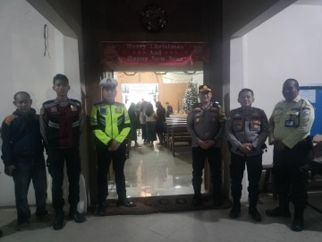 Polsek Talang Ubi Pastikan Ibadah Natal di Gereja Oikumene Pendopo Berlangsung Aman