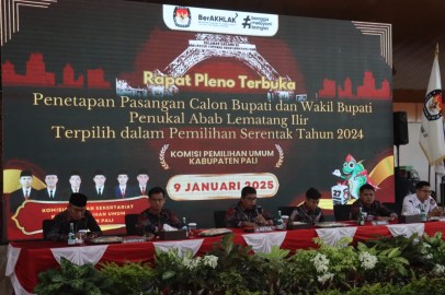 Rapat Pleno Penetapan Pasangan Terpilih Bupati dan Wakil Bupati PALI Berlangsung Aman dan Kondusif