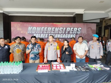 Selama 22 Hari, Satnarkoba Polres Tulungagung Berhasil Ungkap 16 Kasus Dengan 25 Tersangka