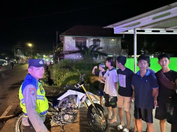 Polsek Talang Ubi Patroli ke Kawasan Simpang 5 Pendopo