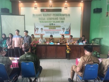Pembentukan Koperasi Merah Putih di Desa Simpang Tais, Polsek Talang Ubi Kawal Kegiatan hingga Aman dan Kondusif
